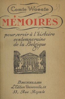 Mémoires pour servir à l'histoire contemporaire de la Belgique 1894-1914 (tome 2)